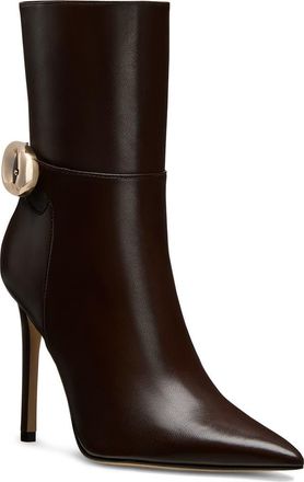 Stuart Weitzman Stuart Power Buckle Bootie in Walnut at Nordstrom, Size 10.5