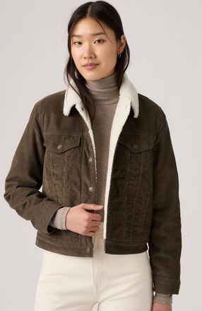 Levi's Original Sherpa Trucker Jacket - Donna - XS - Marrone / Canteen