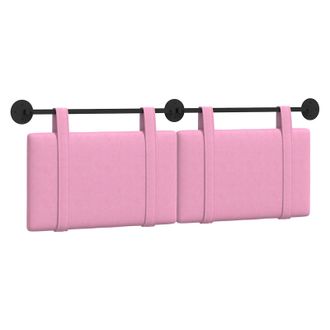 vidaXL Cabecero Colgante Rosa Tela Vidaxl