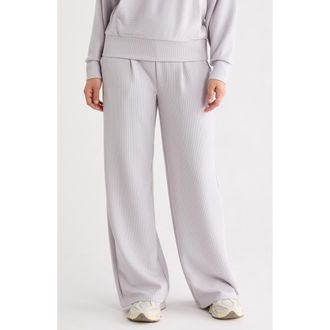 90 Degree by Reflex Ribbed Scuba Wide Leg Pants in Lunar Dust at Nordstrom Rack, Size X-Small