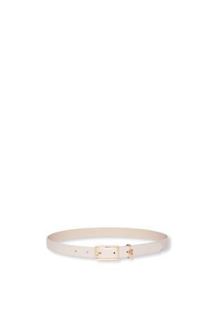 Calvin Klein Lederg&uuml;rtel CALVIN KLEIN SQUARE BUCKLE CK LOOP 25MM, Damen, Gr. 11,5, gold (chateau, ck light gold), Rindsleder, unifarben, G&uuml;rtel Lederg&uuml;rtel, Gr&ouml;sse