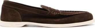 John Lobb Bruine Su&egrave;de Schoenen - Heren - Loafers - Bruin - 44 EU - Su&egrave;de - Schoenen