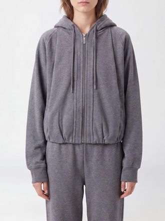 Sportmax Felpa con cappuccio e zip in cotone