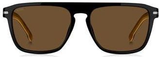BOSS 56mm Flat Top Sunglasses in Black at Nordstrom Rack