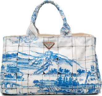 Prada Pre-owned Prada Large Canvas Canapa Azulejos Satchel Ladies EZGSGJAQVWN79TJC