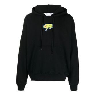 Off-white Thunder Print Skate Hoodie OMBB085F22FLE0044107
