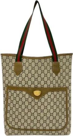Gucci Pre-owned Tote Bags, female, Brown, Size: ONE SIZE Pre-owned Vintage Tote Bag