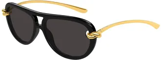 Bottega Veneta Zonnebril Zwart/Grijs