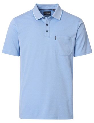 Casamoda poloshirt korte mouw Casa Moda lichtblauw wijde fit