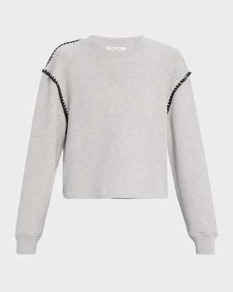 Rag & Bone Vintage Terry Blanket-Stitch Pullover