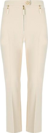 Elisabetta Franchi PANTALONE CON ZIP MILK ELISABETTA FRANCHI