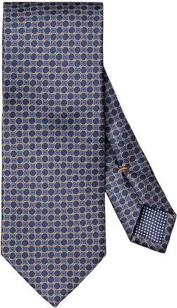 Eton Interlock Print Silk Tie in Dark Blue at Nordstrom