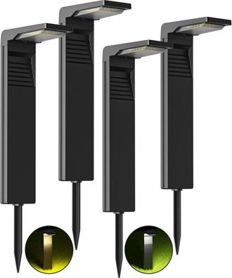 OEM Luces Solares Para Exteriores [4 Piezas] 32 Led, Foco Solar Para Exteriores, Impermeable Ip65, Foco Solar Con 2 Modos De Temperatura De Color Para Jar