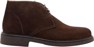 Exton Schoenen, Heren, Bruin, 43 EU, Su&egrave;de, Su&egrave;de enkellaarsjes