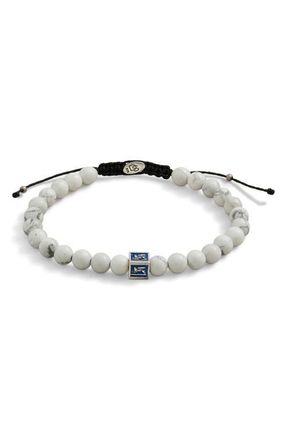 Degs & Sal Mens Venetian Lion Slider Bracelet in Royal Blue/White at Nordstrom