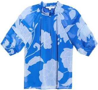 Sugarlips Seabloom Floral in Cobalt-Blue at Nordstrom, Size X-Small