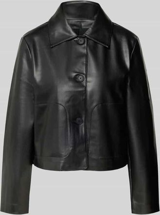 someday Someday Regular Fit Blazer in Leder-Optik Modell Neather in Black, Größe 34