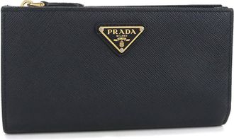 Prada Black Leather Wallet (Bi-Fold) (Pre-Owned)