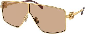 Miu Miu MU51ZS 5AK40D Womens Sunglasses Gold Size 69