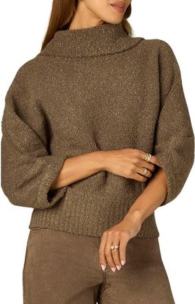 Wit & Wisdom Dolman Sleeve Boucl&eacute; Sweater in Oyster Mushroom at Nordstrom, Size X-Small