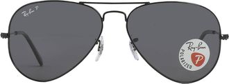 Ray-Ban Aviator Total Black Polarized Black Classic Aviator Sunglasses RB3025 002/48 68