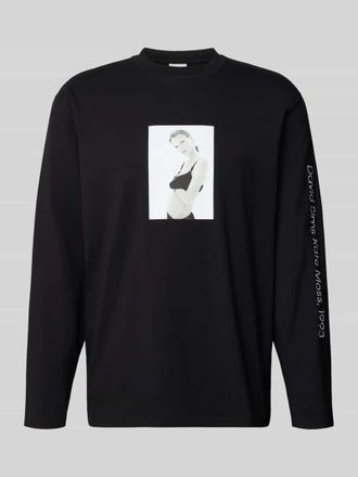 Calvin Klein Longsleeve mit Motiv-Print in Black, Größe XXL