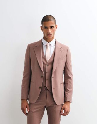 Asos Blazer da abito skinny marrone