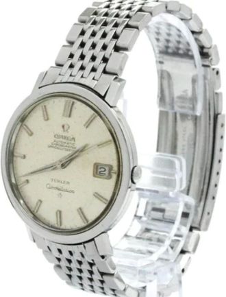 Omega Pre-owned Watches, female, Gray, Size: ONE SIZE Pre-owned Stainless Steel watches