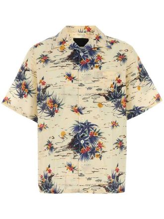 Prada Hawaii Batista Cotton Short-Sleeved Shirt Clothing