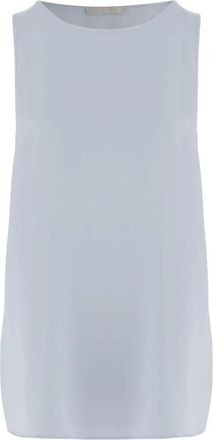 Allude Sleeveless Tops, female, Blue, S, Stretch Silk Top