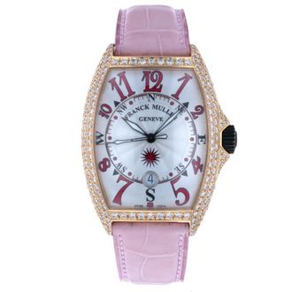 Franck Muller Cintree Curvex Mariner Automatic Diamond Silver Dial Ladies Watch 7080 SC DT D