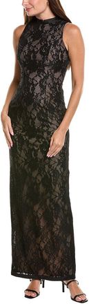 Rene Ruiz Halter Lace Column Gown