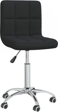 vidaXL Silla de oficina giratoria de tela negra Vidaxl