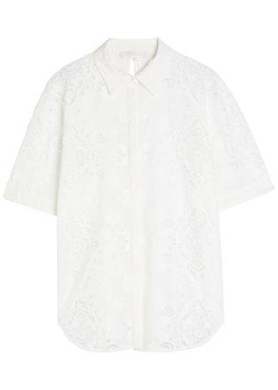 Borgo De Nor Borgo DE Nor Akari Lace and Embroidered Shirt - White - 10 (UK10 / S)