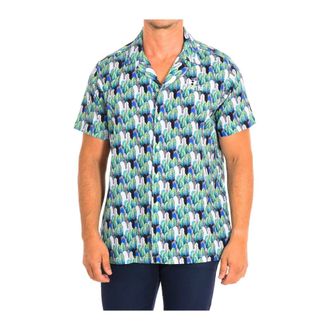 La Martina Short Sleeve Shirt - Heren - Korte mouwen Overhemden - Groen - 2XL - Katoen - Overhemden