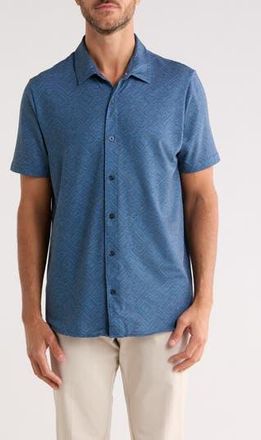 Travis Mathew Featherweight Night Button-Up Shirt in Mood Indigo/vintage at Nordstrom Rack, Size Medium