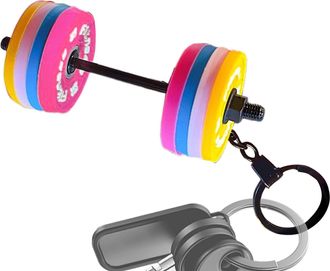 Generic Fitness Keychain, Mini Barbell Keychain, Detachable Dumbbell Keychains, Fitness Accessories, Realistic 3d Weightlifting Keyring For Women Men Bag Back