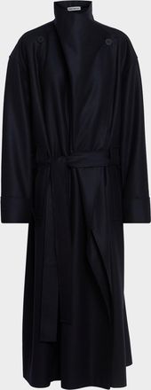 Issey Miyake Wool-Nylon Oversized Long Coat