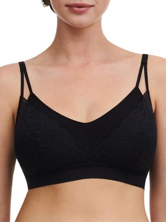 Chantelle Womens SoftStretch Removable Pads Bralette - Black polyamide - Size X-Small/Small
