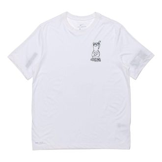 Nike Dri-Fit Breathe Juicing Man Training Quick-Dry Short-Sleeved Male White BQ6533-100