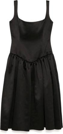 De La Vali Abito midi Lola in raso - Nero