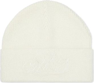 Philipp Plein Deluxe Beanie - unisex - Hoeden - Wit - ONE Size - Wol - Accessoires