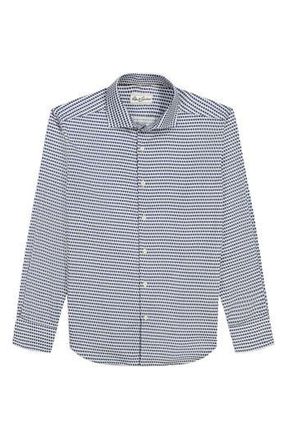 Robert Graham Banway Cotton Button-Up Shirt in Blue at Nordstrom Rack, Size 17.5 - R