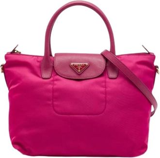 Prada Pre-owned Vintage Satchel - Dames - Vintage Shopper - Roze - ONE Size - Leer - Vintage