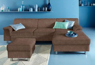 Inosign Ecksofa »Jamie, modern und elegant, Fusshöhe 9cm, L-Form,« wahlweise mit Bettfunktion
