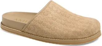 Amiri MA Debossed Leather Clog in Tan at Nordstrom, Size 45