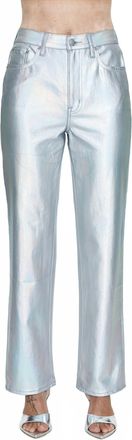 Pistola Denim Cassie Super High Rise Straight Pants In Coated Prism