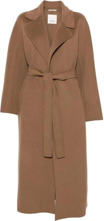 Max Mara Penelope Coat - Dames - Jas met riem - Bruin - 3XS - Wol - Jassen