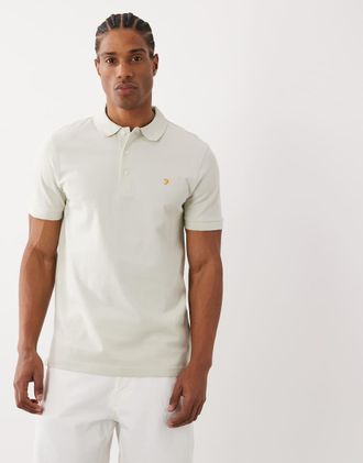 Farah Blanes - Polo a maniche corte verde chiaro con logo