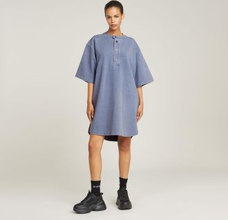 G-Star Balloon Loose Sweater Jurk - Lichtblauw - Dames